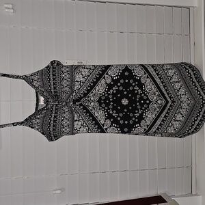 Black and White Patterned Dress